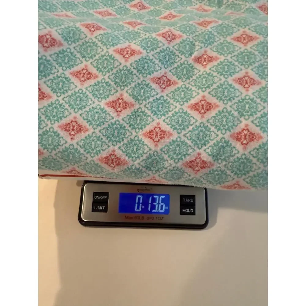 Karen Neuburger Sleep Shirt M Cotton Blend Geometric Gown, coastal grandma - Picture 5 of 5